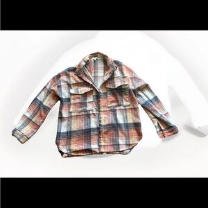 ACOA Shirt Men's Women’s Flannel Shirt Pastel Muted Colors Plaid Button Up Xl